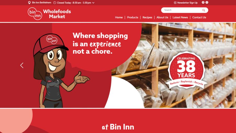 Bin Inn website